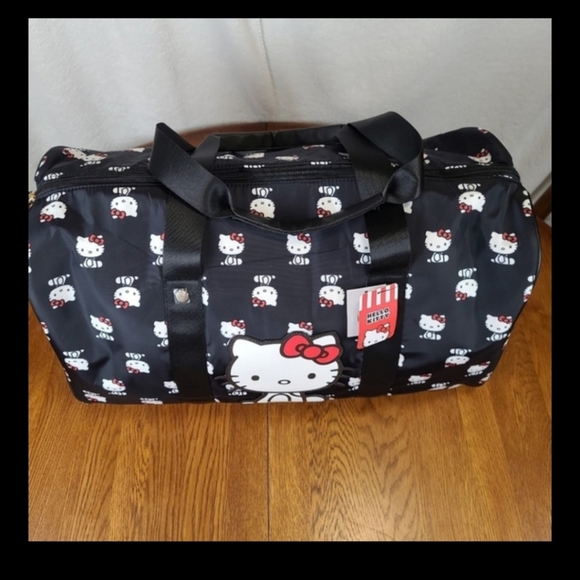 Hello Kitty Handbags - NEW Sanrio Hello Kitty Duffle Travel Workout Overnight Bag
